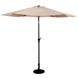 StarWood Rack Home & Garden 10FT Patio Umbrella 6 Ribs Market Steel Tilt W- Crank Outdoor Garden without Weight Base-beige